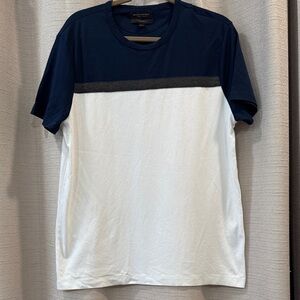 Banana Republic Luxury Touch Cotton Men’s Navy, White Grey Short Sleeve Size L